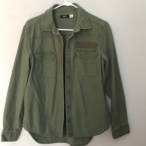 BDG Army Green Button Up Jacket